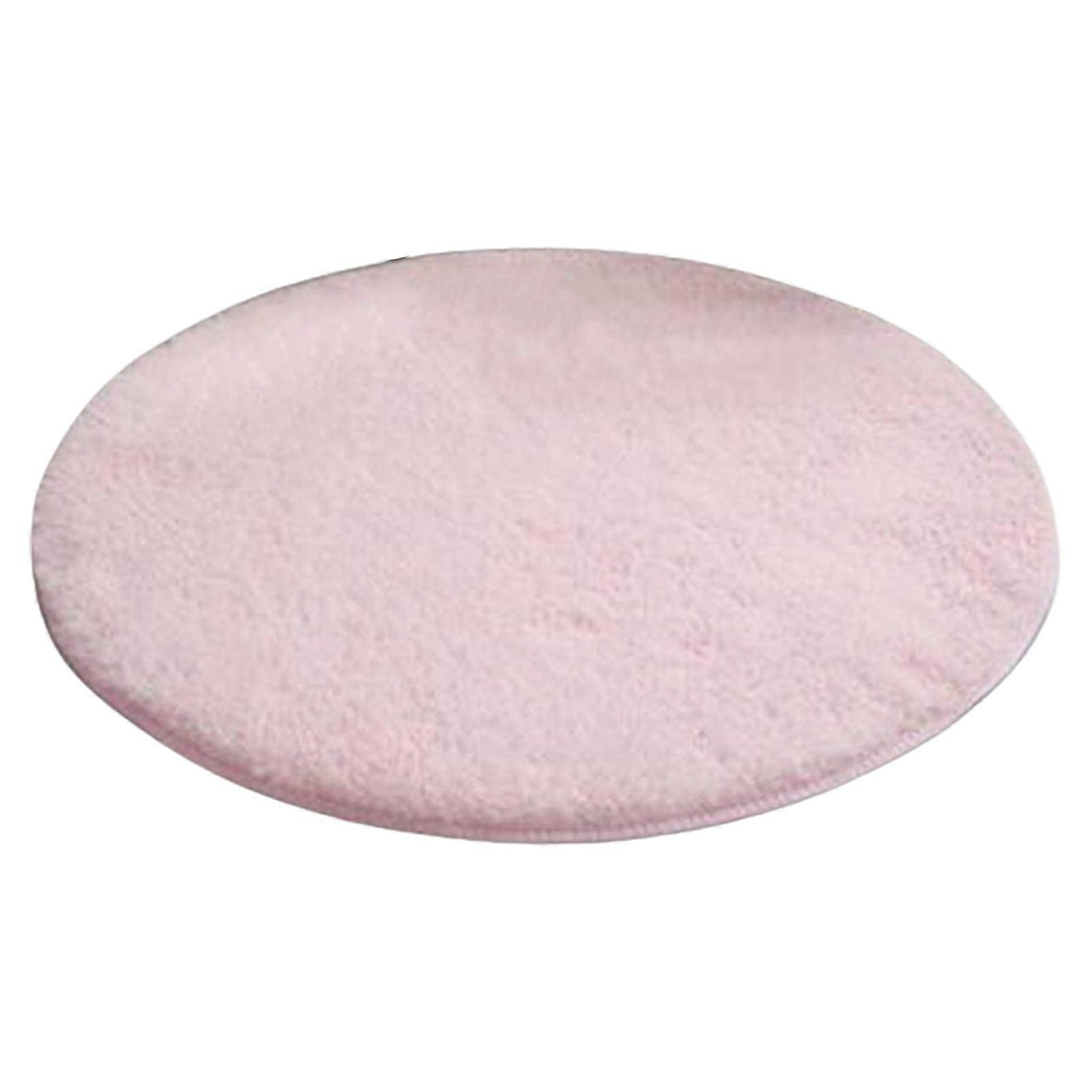 Super Soft Luxury Round Fluffy Area Rug Anti-Slip Bottom Comfortable Plush 80cm Solid Color Bedroom Nursery Area Carpet