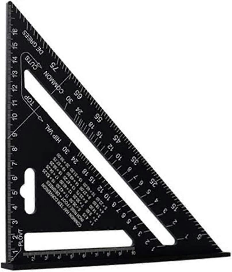 7 Inch Aluminum Alloy Triangle Ruler Square Protractor High Precision
