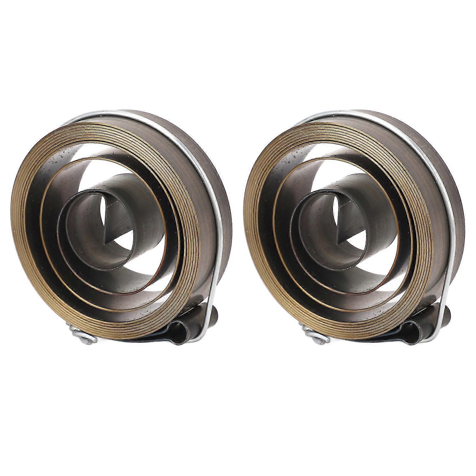2Pcs Quill Spring for Horizontal Vertical Bench Drill Press, Chromeplate Stable Return Spring