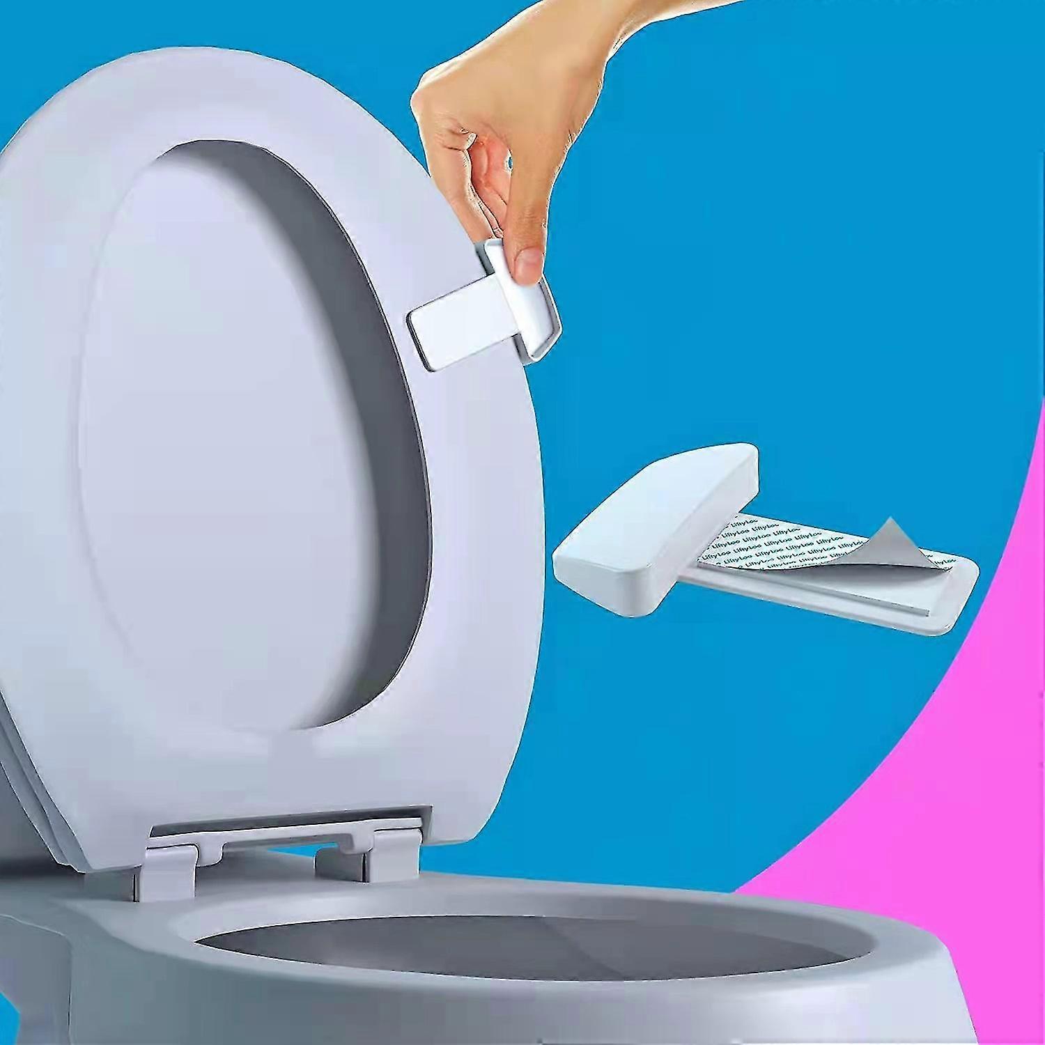 2 Pack Toilet Seat Cover Lifter Handle, Self-adhesive Avoid Touching Toilet Lid Lifters Handle