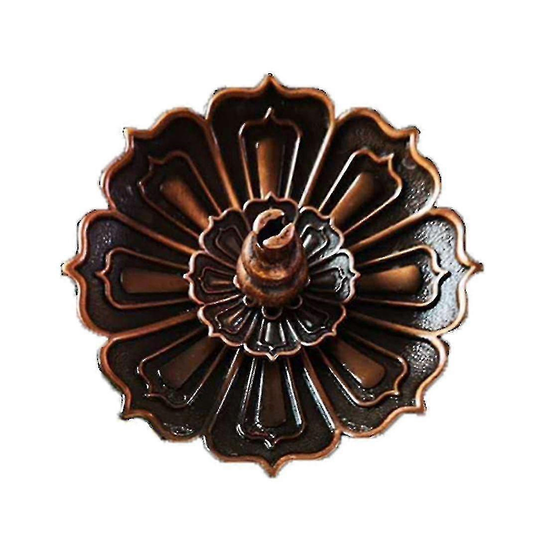 Single Layer Lotus Incense Burner Incense Burner Rack Red Copper_h