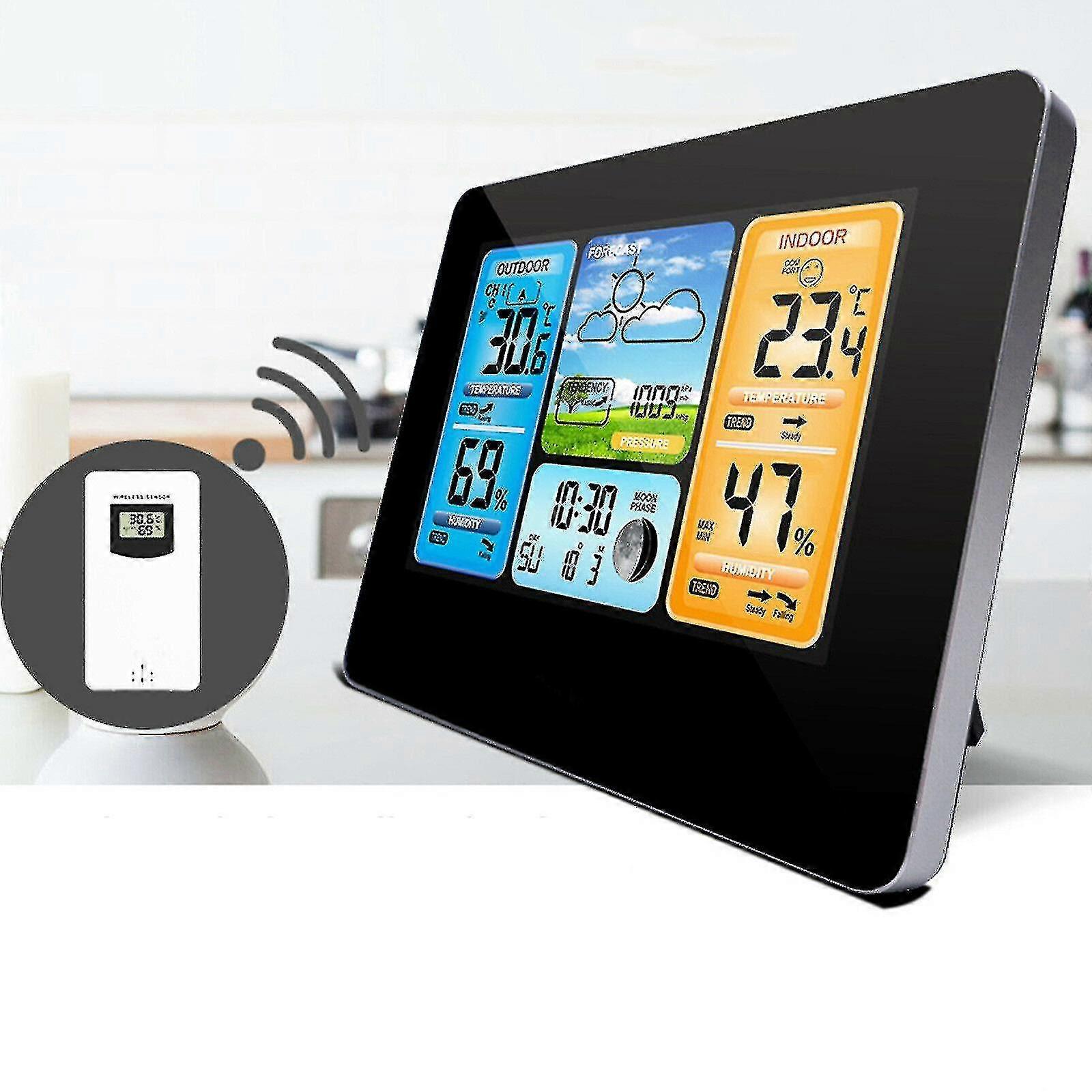 Ur Vejr Station trådløs farve Digital LCD Forecast Termometer