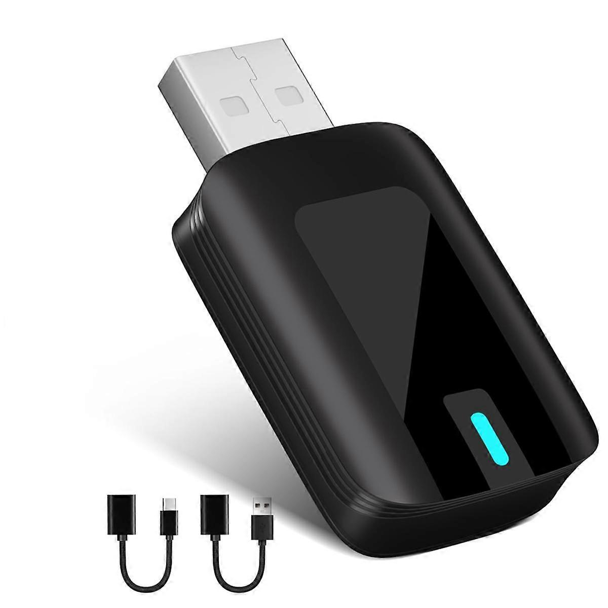 2 in 1 Wireless Carplay Adapter, Convert Wired to Wireless Carplay/Android Auto, Stable Connection