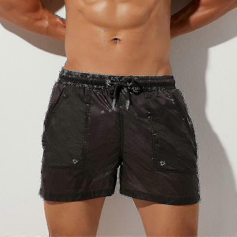Maillot de bain transparent Short de bain Hommes Maillot de bain Pour Hommes Maillot de bain Bermudas Surf Beach Short Slips Seobean Zwembroek