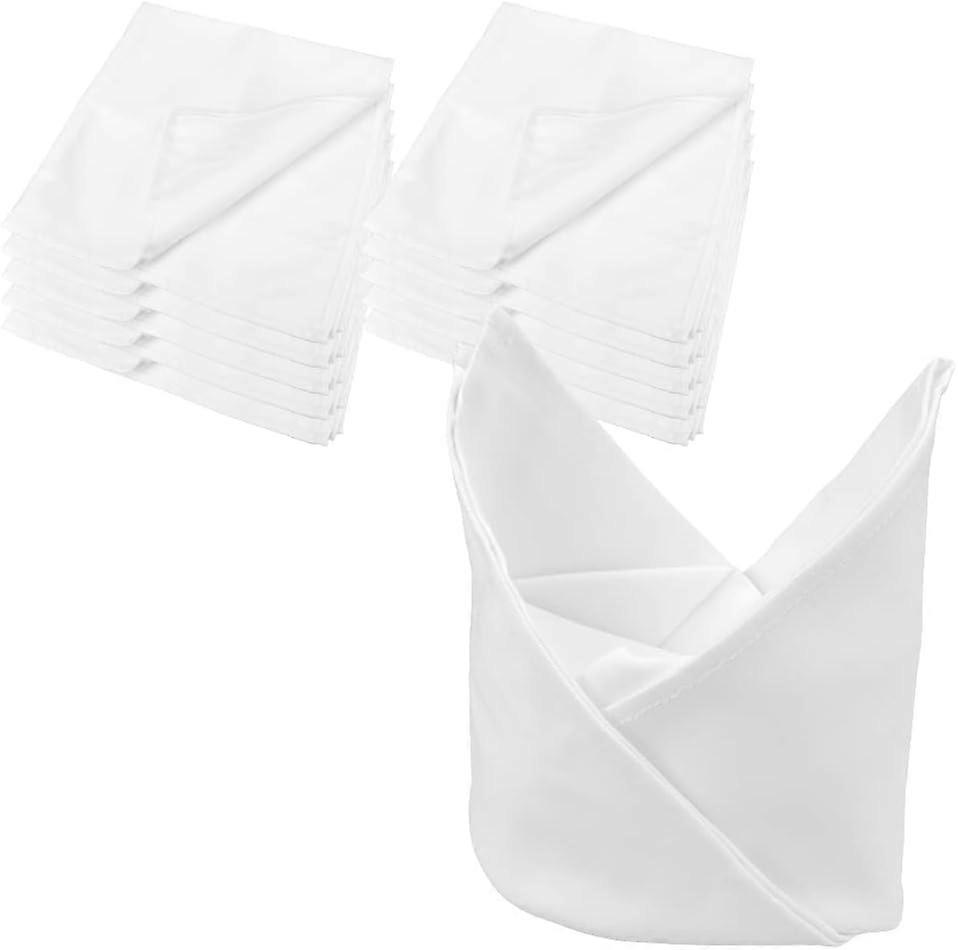 5 Pcs Serviettes de table Serviettes en tissu Serviettes en tissu blanc Serviettes en coton Serviettes de table Serviette de table Serviette de table Serviettes carrées pour mariage de fête