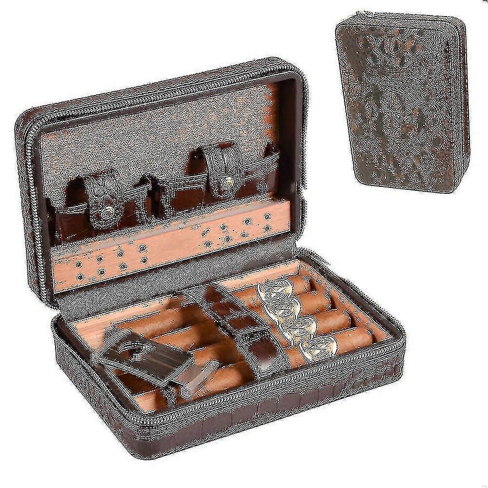 4 Musta ja ruskea sikarinahkainen matkahumidori