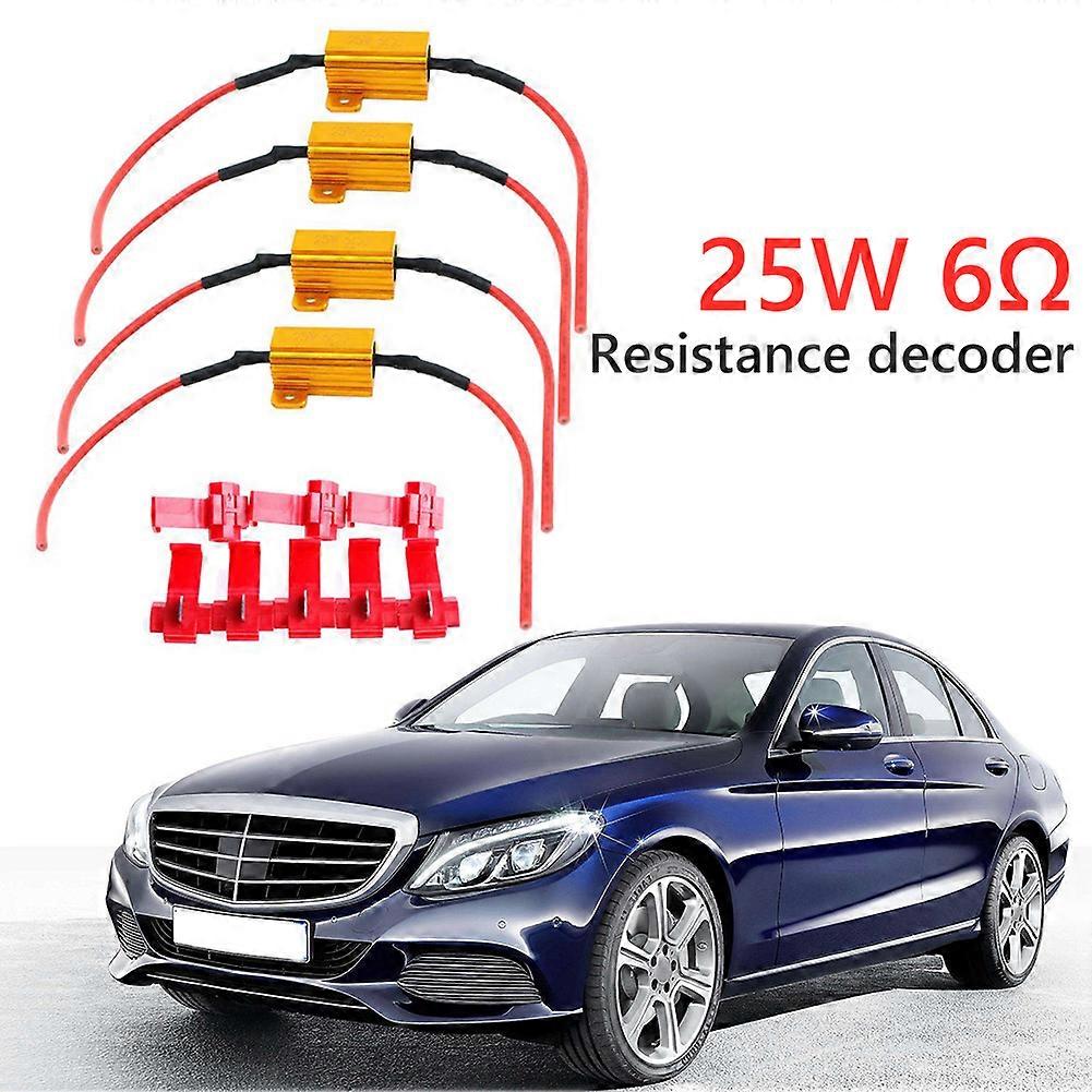 2Pcs Wirewound Resistor 6ohm 25W LED Flash Turn Signal Light Controllers Waterproof for LED Bulb Fast Flash Turn Signal Blink