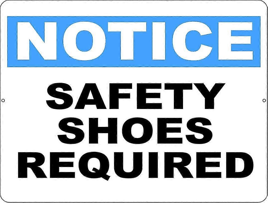 Aviso Sapatos de Segurança Obrigatórios Sinal. 8x12 polegadas OU 12x16 polegadas de metal. Modo 2626