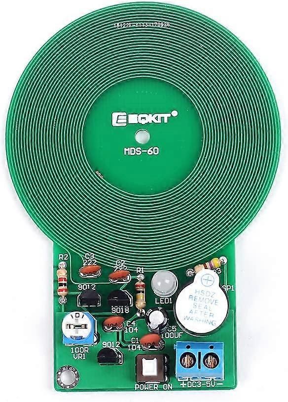 DIY Kit Metal Detector Kit, DC 3V-5V 60mm Non-contact Sensor Module for DIY Electronic Soldering Practice