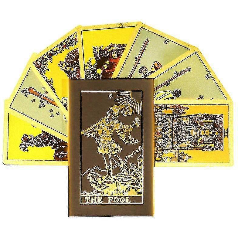 Gold Plated Oracle Tarot Waterproof Oracle Tarot Board Game Card 1
