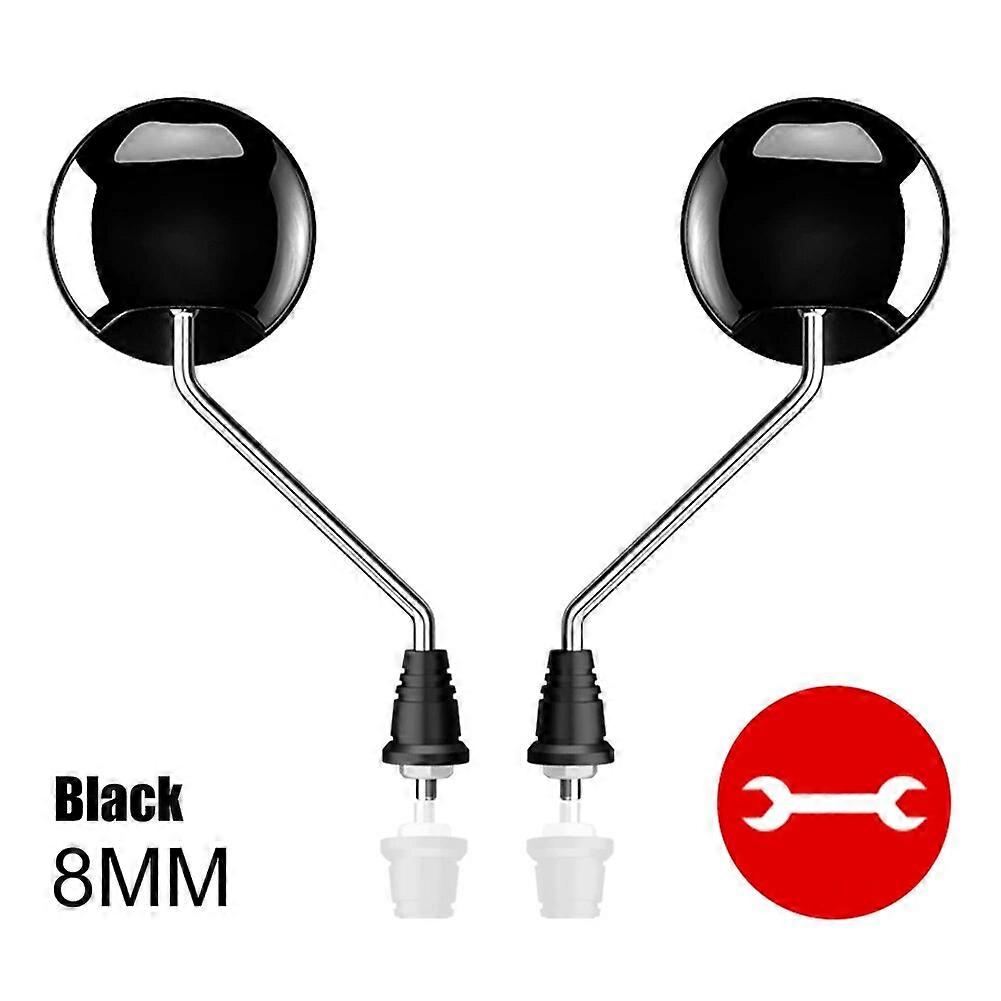 2Pcs Universal Motorcycle Rearview Mirror 360 Rotation Adjustable Handlebar Side View Mirror For Motorcycle Electric Scooter