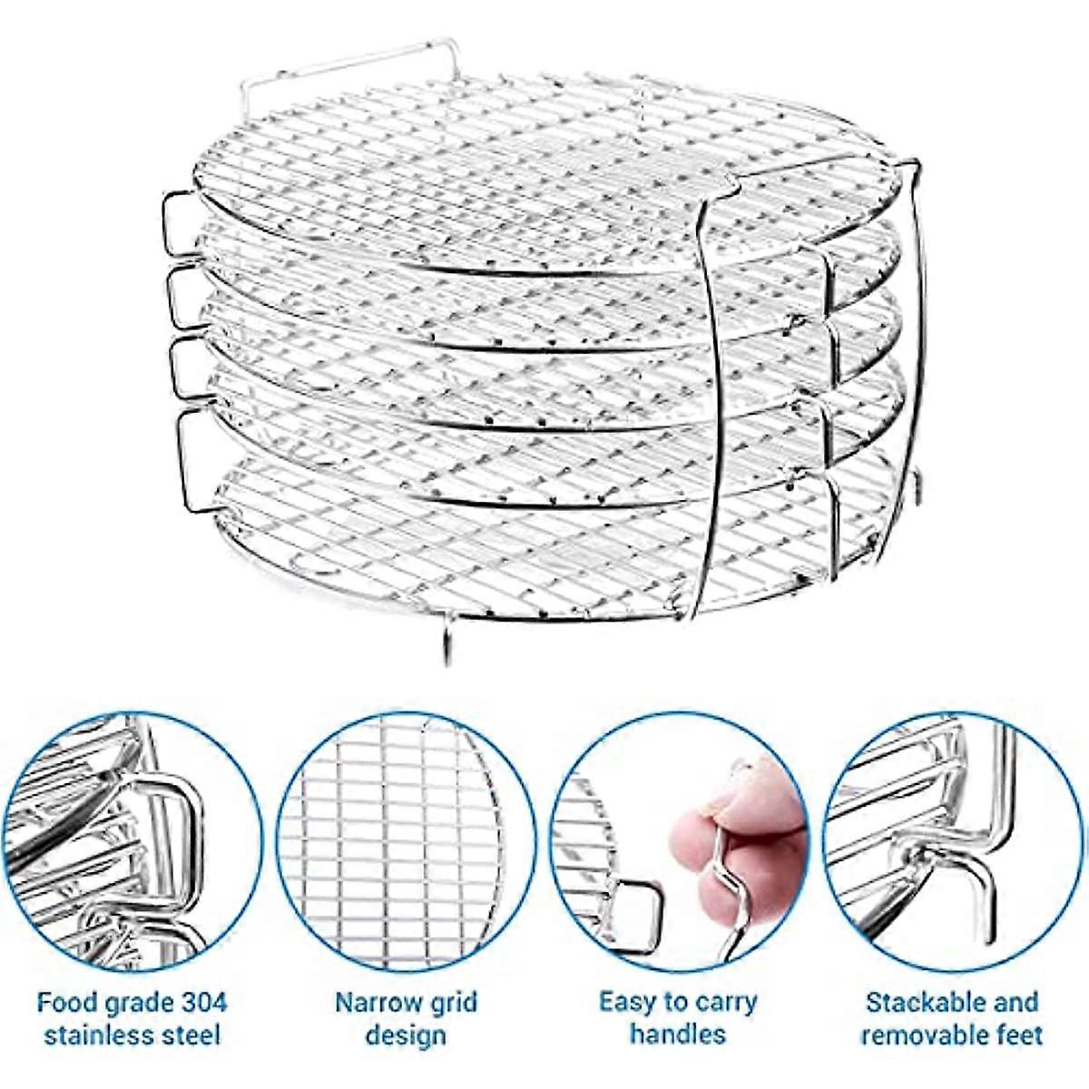 Dehydrator Gestell Für Ninja Foodi - Edelstahl Dörr-Einsatz Für 6,5 & 8 Quart Modelle