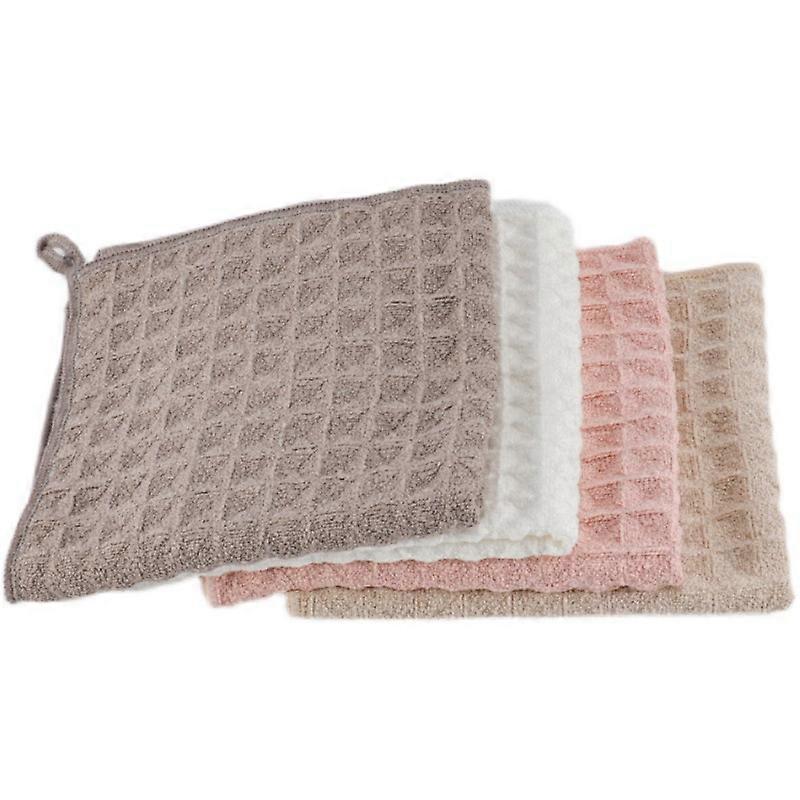 4X TOWELwith 10X hooks,Coffee machine cleaning cloth Bar dry and wet dual-use towel water absorption drying speed with lanyard kitchen does not shed s