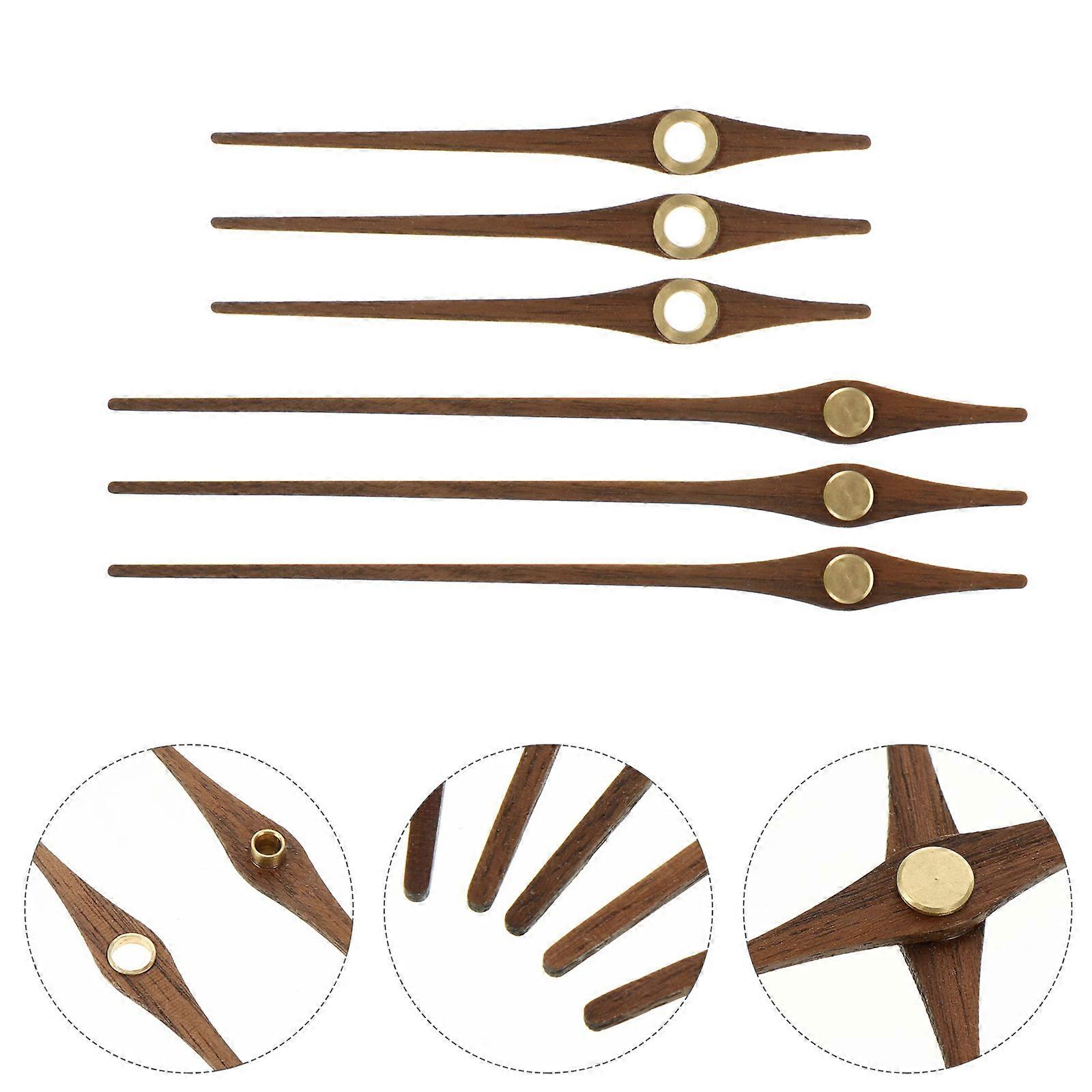 5 Sets Wooden DIY Clock Pointer Plate Replacement Clock Movement Part Clock Hand