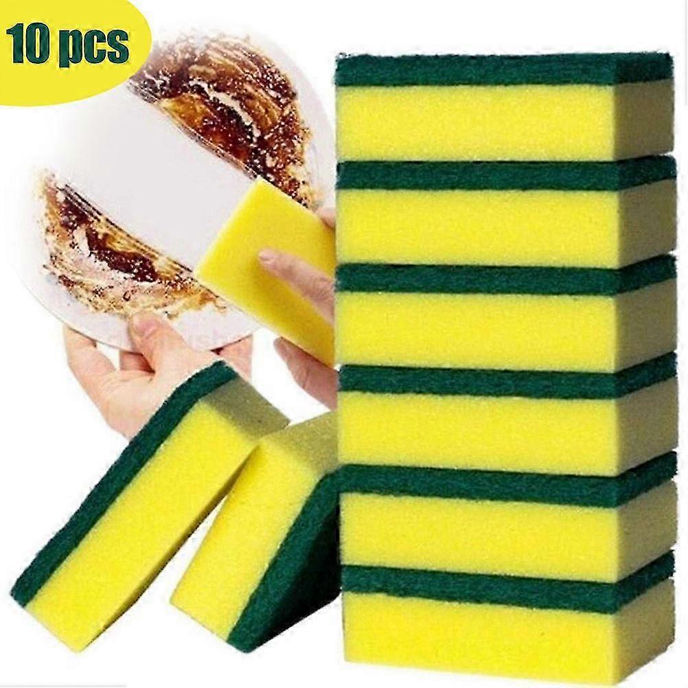 10Pcs Non Scratch Scrub Sponge Super Absorbent Multi Use Cleaning Sponges for Kitchen Dishes