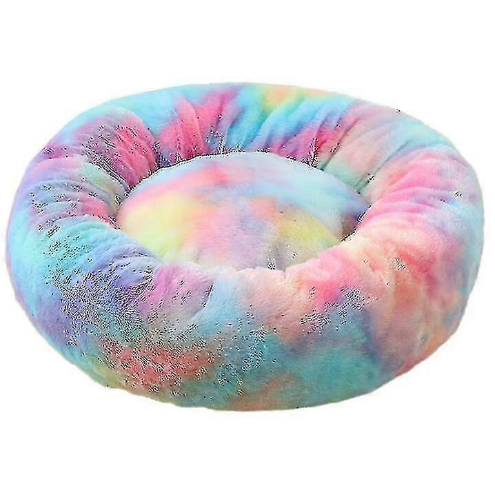 Super Soft Pink Round Dog Bed 80cm