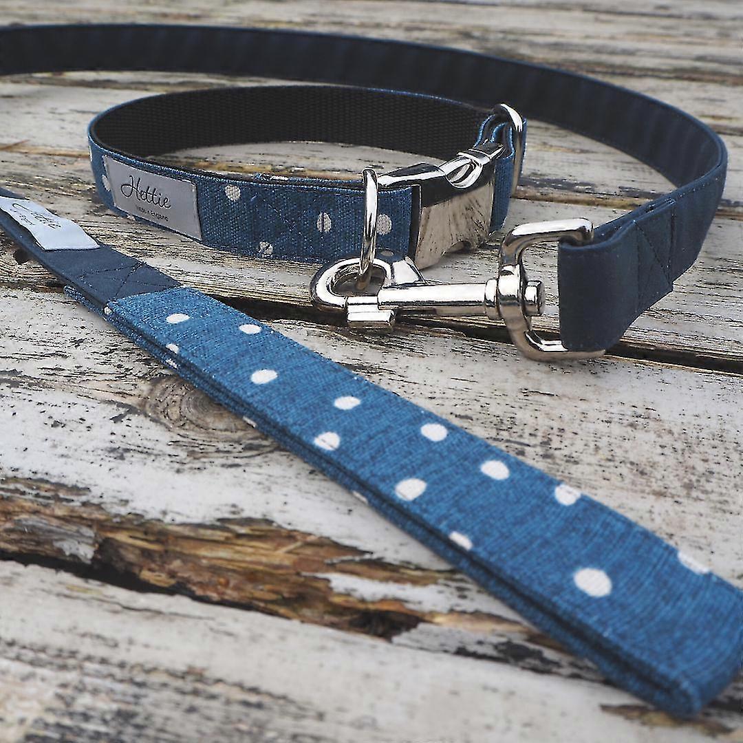 Dog Lead - Canvas Denim Spot