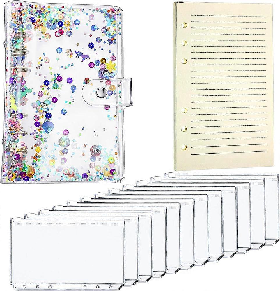 A6 Soft PVC Notebook Binder Cover - Budget Planner Binder Round Ring Protector