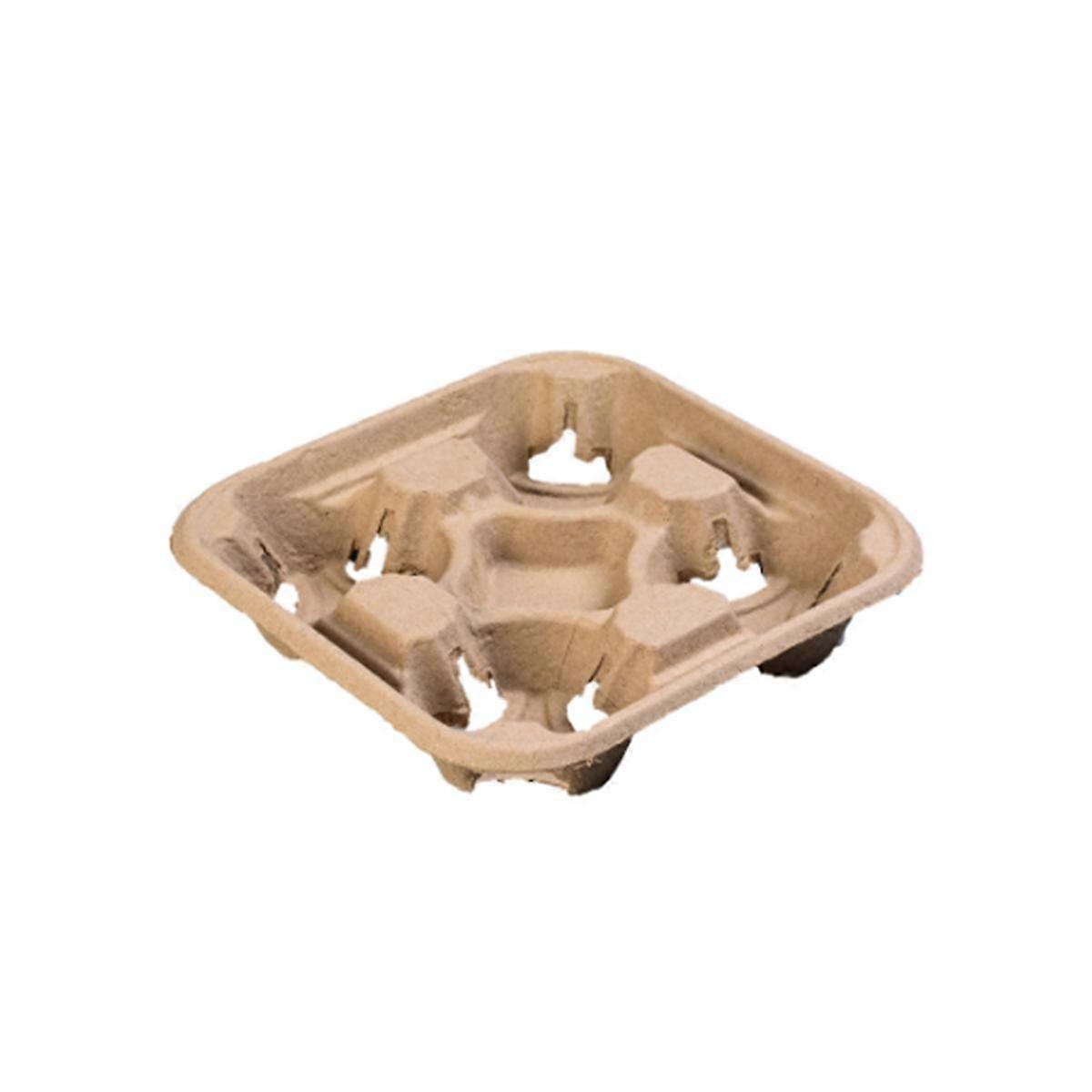 25Pcs 4-Cup Drink Carriers New & Improved - Biodegradable, Premium Eco-Friendly Drink Carriers in Bulk for Restaurants