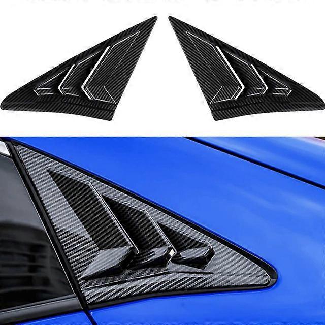For Honda Civic 10th Gen 2016-2020 Hatchback Rear Side Window Louvers Air Vent Scoop Shades Cover Trim Blinds Car Accessories
