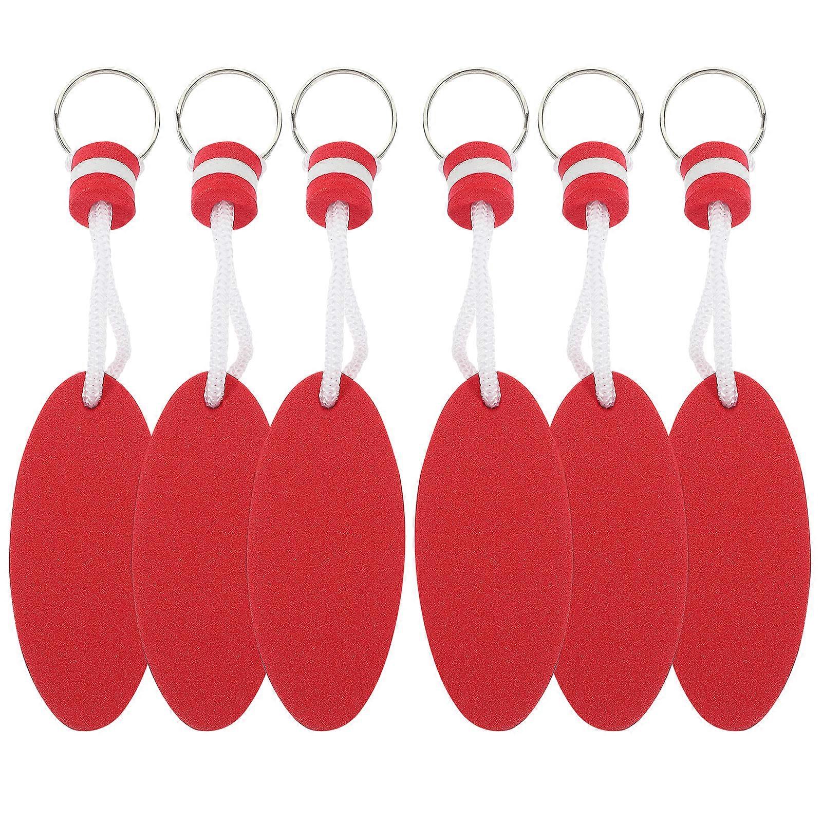 6Pcs Floating Keychains Colored Floating Key Rings Hanging Floating Keyrings Water Sports Keychains