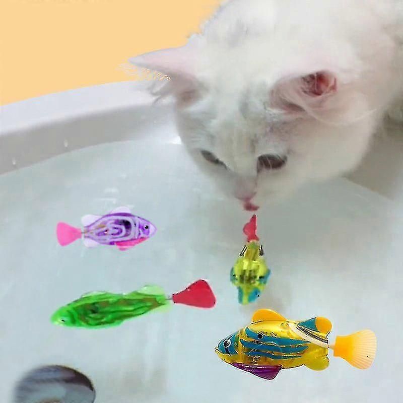 Simulation Electric Fish With Light Cute Induction Cat Interactive Toys New