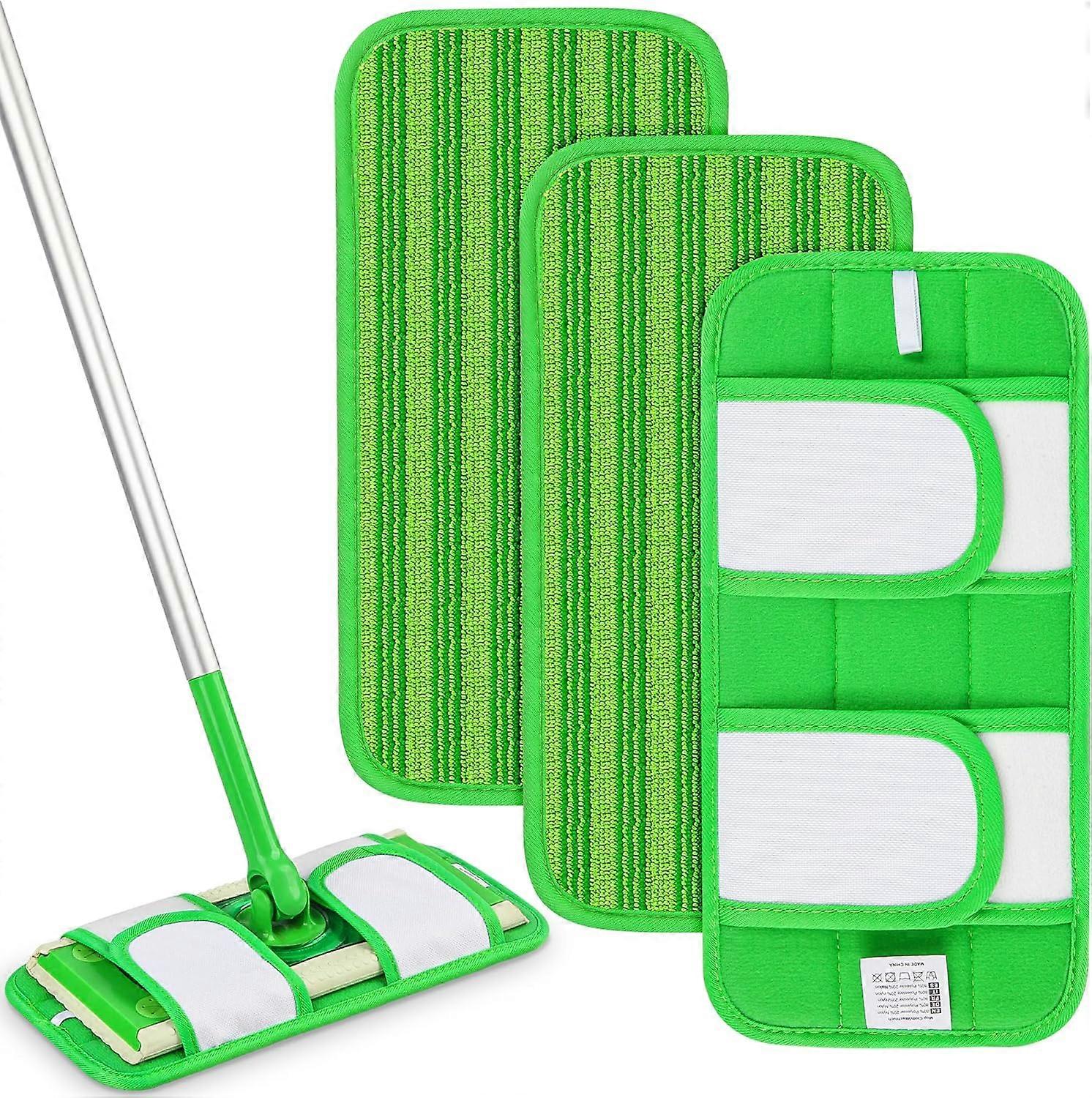 Microfiber Mop Pads for Swiffer Sweeper Reusable Wet & Dry Cleaning Refills