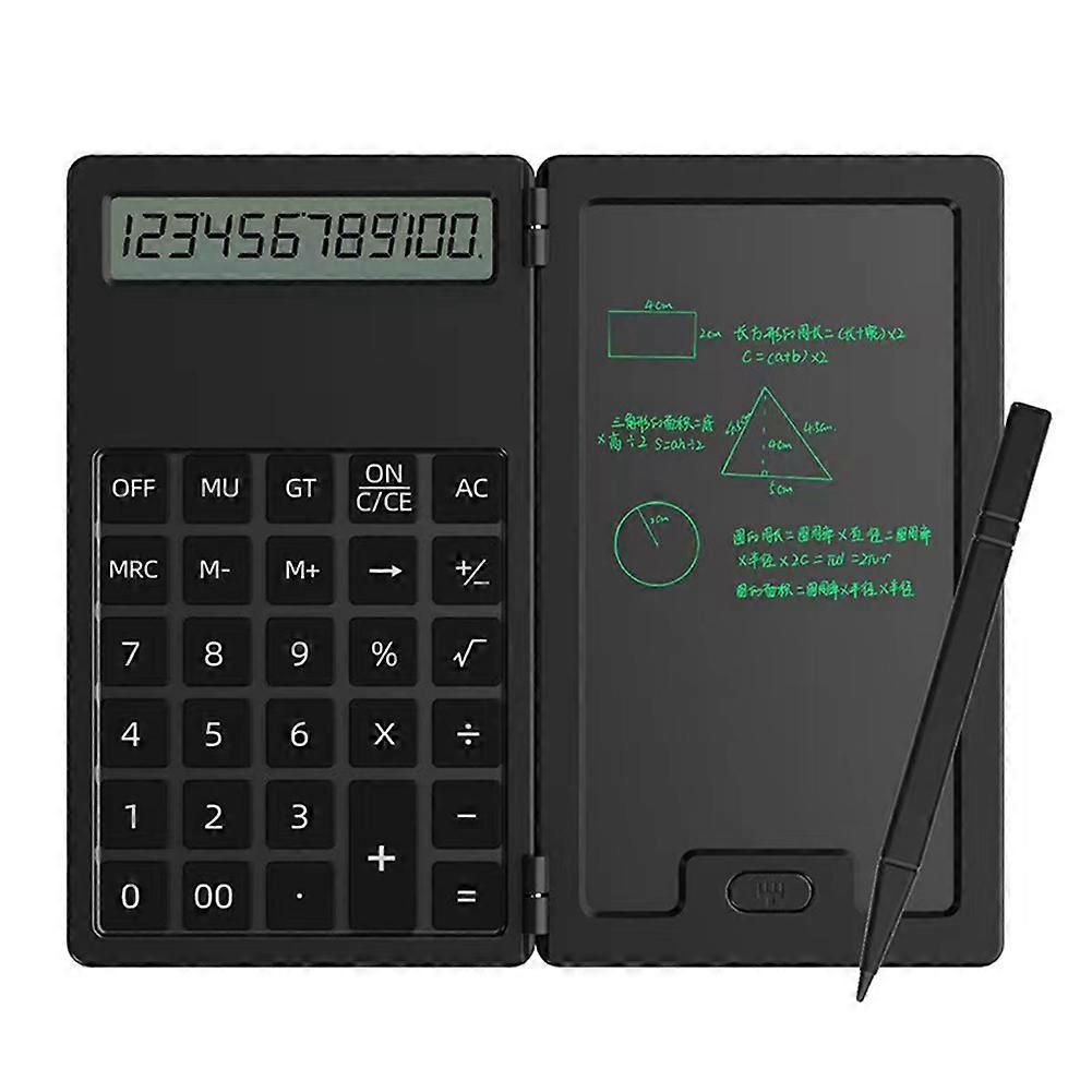 Calculator with Writing Board 12 Digits LCD Display Desktop Calculator Portable Calculator for Office School and Home B
