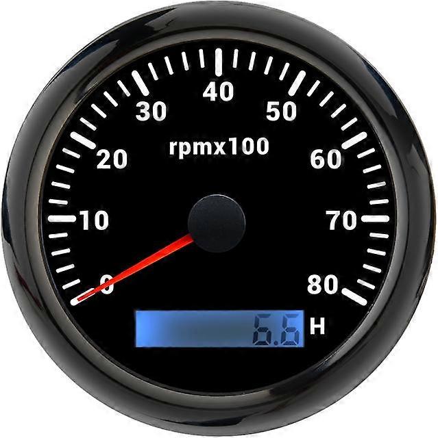 8000 RPM 85MM Tachometer Tacho Gauge With Digital Hourmeter 7 Color Backlight Tachometer Sensor For Car Baot Diesel Engine 9~36V