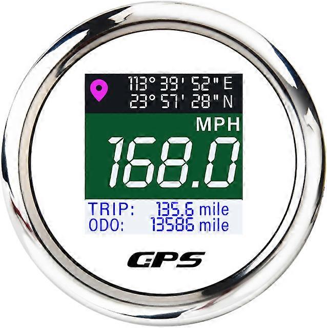 New Waterproof Digital GPS Speedometer Adjustable LCD Odometer Speed Gauge with GPS Antenna for Boat Car Motorcycle Motor Yacht Motor Vehicle Frame & 
