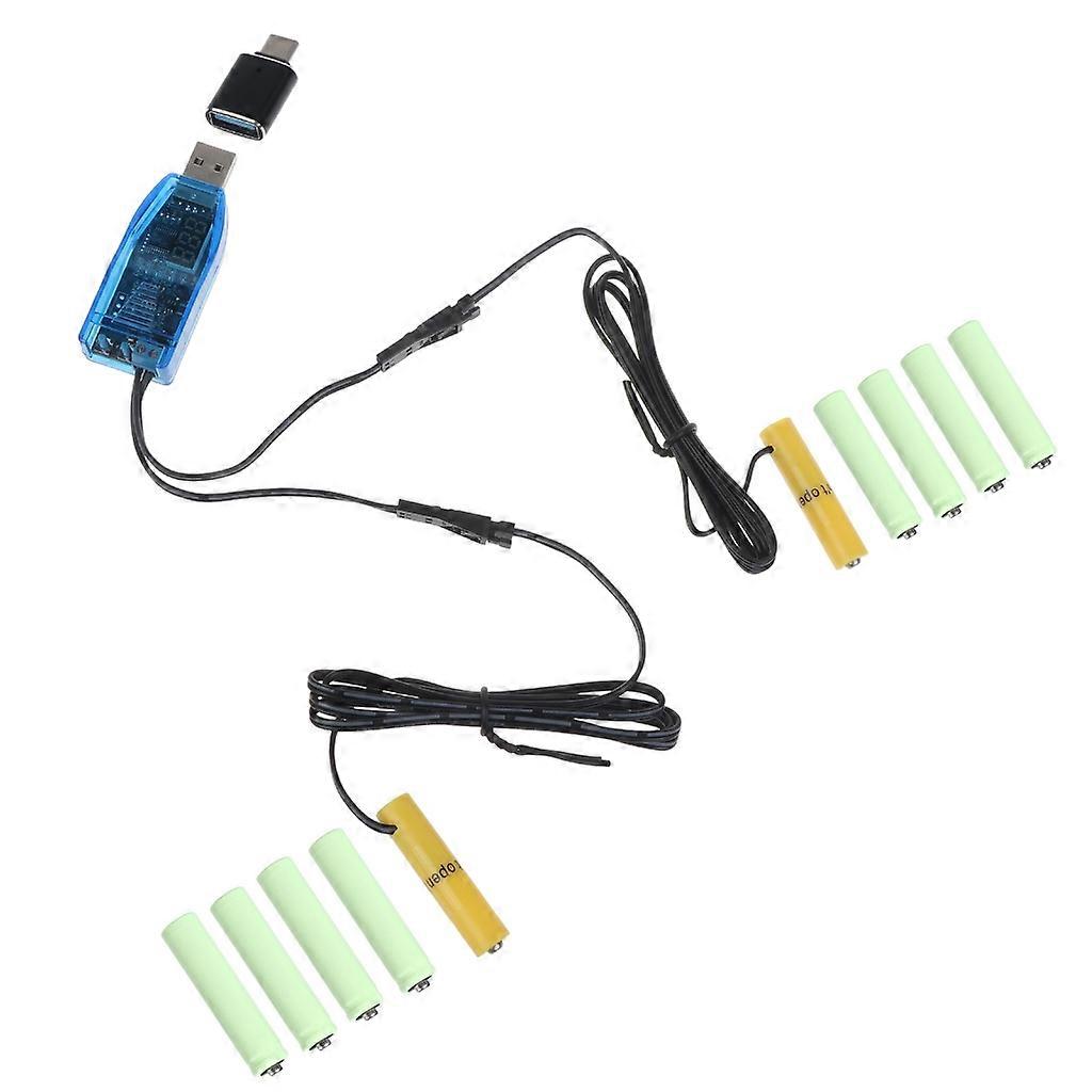 USB 1 - 2 AAA Sahte Pil (Sakal Tıraş Makinesi, Diş Fırçası, Makyaj Aynası, Oyuncak için)