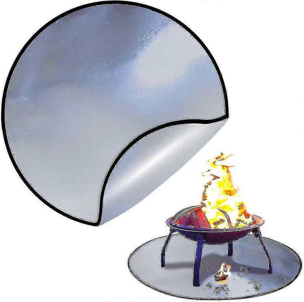 Fire Pit Mat Round Under Grill Pad Fireproof Mat Outdoor Floor Lawn Deck Protector 36 Inches