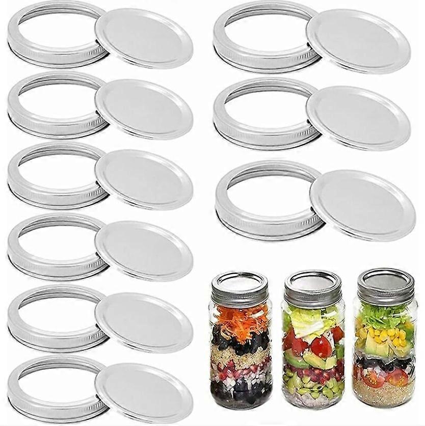 9 pcs Mason Jar Lids, Split Type Lids, Canning Lids, Jar Lids, Leak Proof Mason Jar Lids, for Food Storage