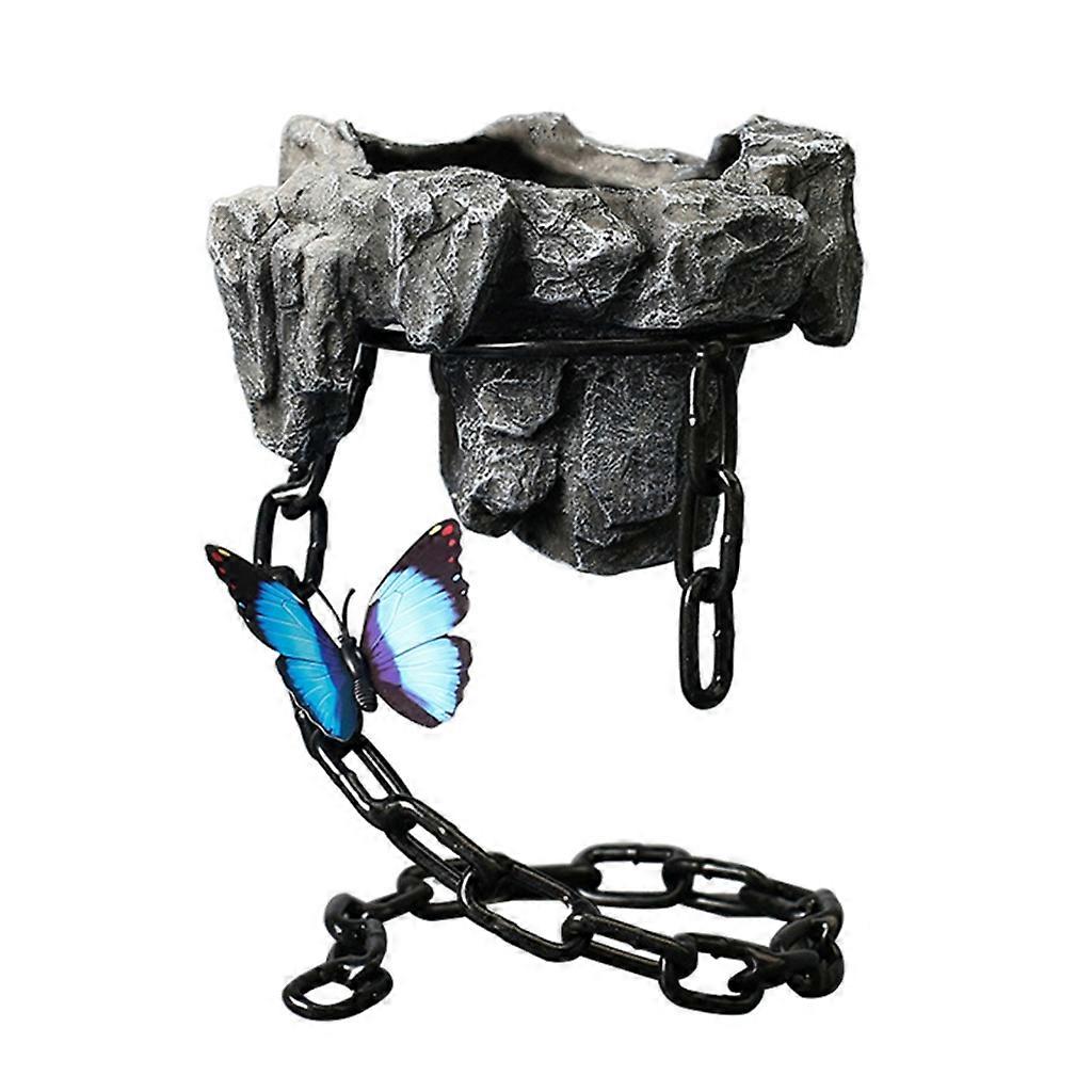 Iron Chain Suspended Flower Pot Metal Planter Organizer Household Supplies