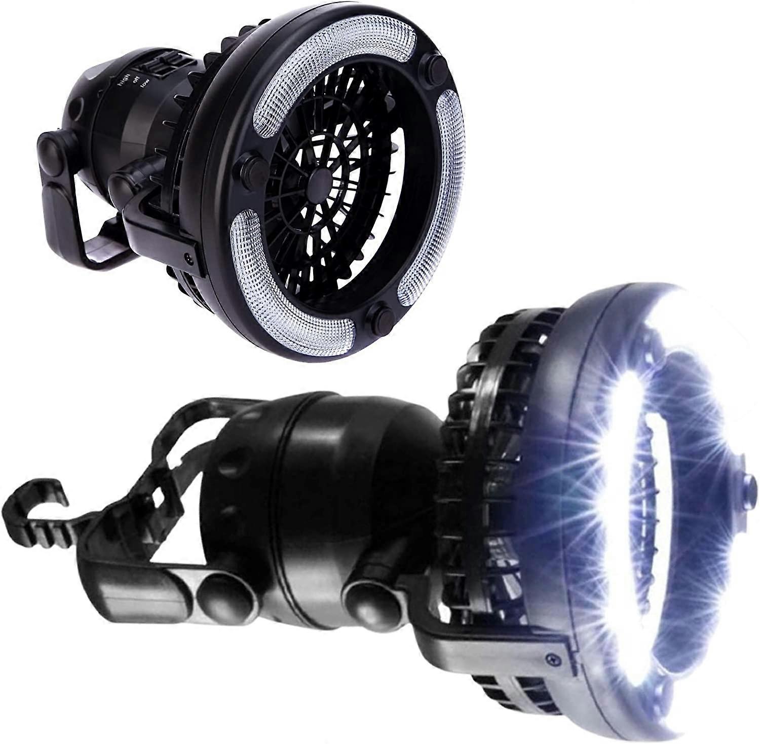 Portable 2-in-1 LED Lantern with Ceiling Fan, Great for Camping & Emergencies, Built-in Handle & Hook, Hang or Stand