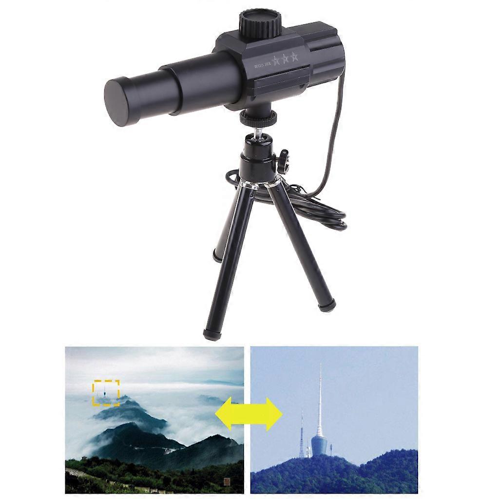 2MP 70X Zooming Microscope Camera Smart Motion Detection Monocular with Tripod