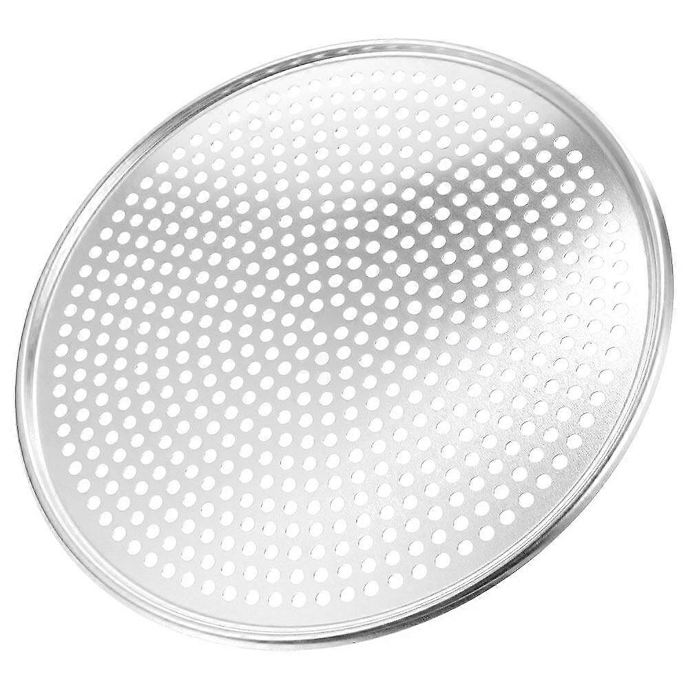 Runde Edelstahl-Pizzapfanne mit Löchern Mesh-Pizza-Backschirm-Pizzablech