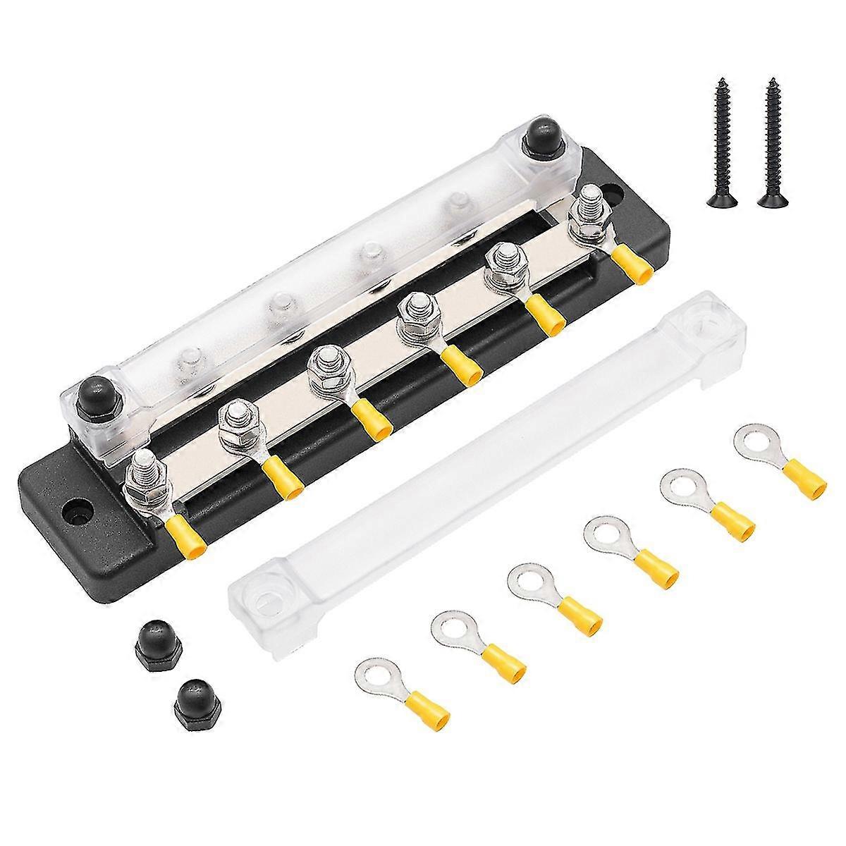 4 Way Dual Terminal 150a Bus Bar Block Ground Distribution With Terminal For Auto Marine Car Traile