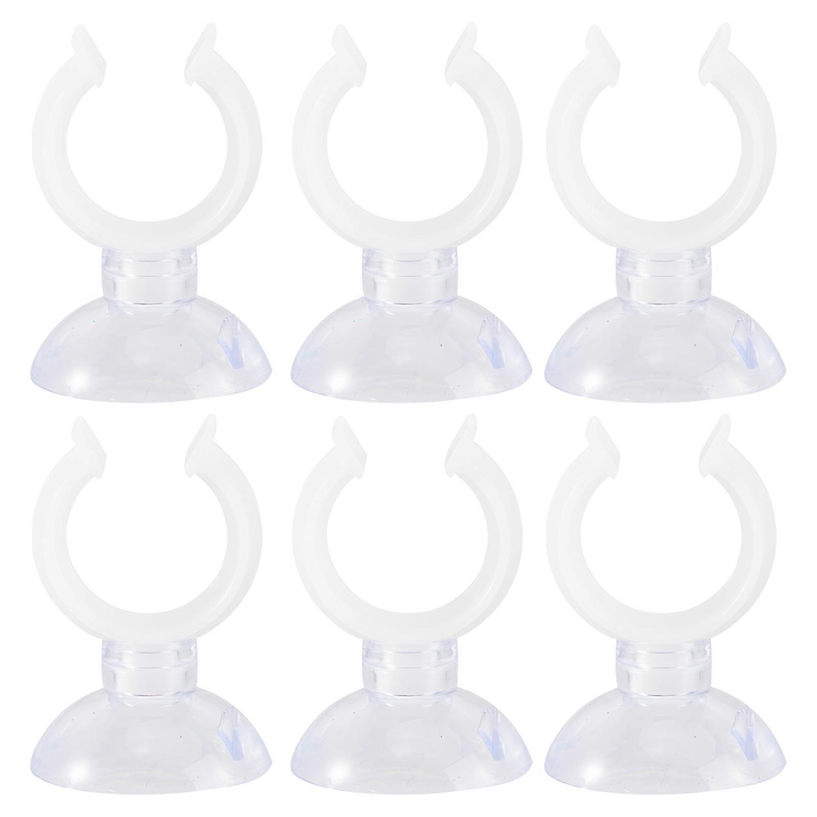 6pcs Aquarium Water Pipe Clamp Acrylic Pipe Holder Inlet Outlet Pipe Fixed Clip Fish Tank Pipe Clamp (20mm)