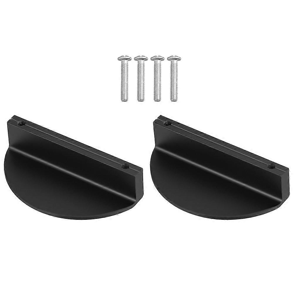 2 Pcs Black Handles Cabinets Half Moon Door Pulls Single Hole Drawer Knobs Semi Circle Handle Pulls Semicircle Cabinet Pulls