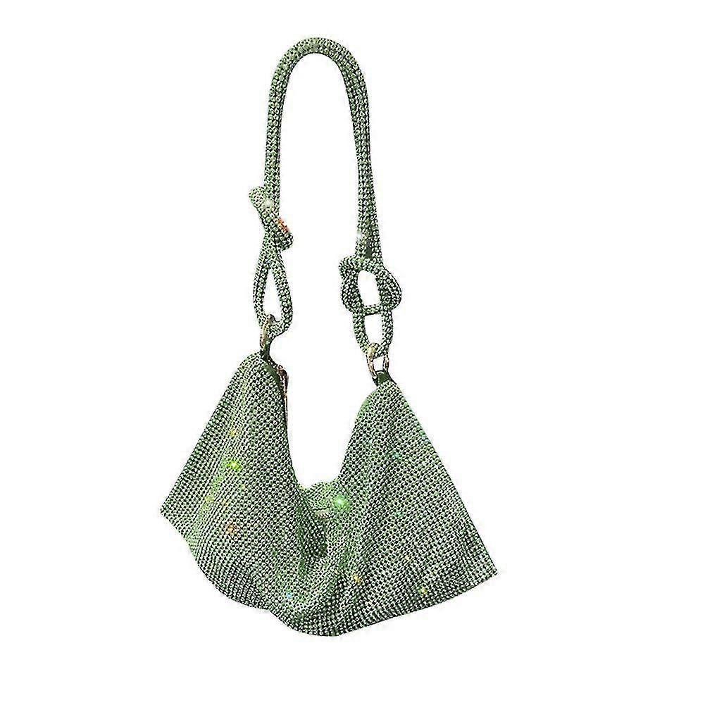 Damen Abend-Clutch mit Knotengriff und Strasssteinen