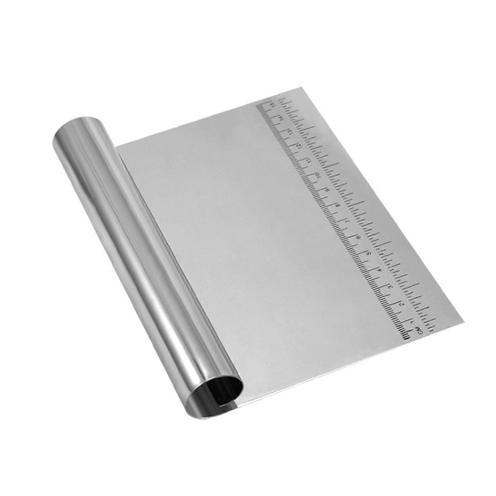 JiKaiX Dough Cutter Effortlessly Stainless Steel Dough Scraper Cutter Clear Scale Design Pastry Scraper for Home