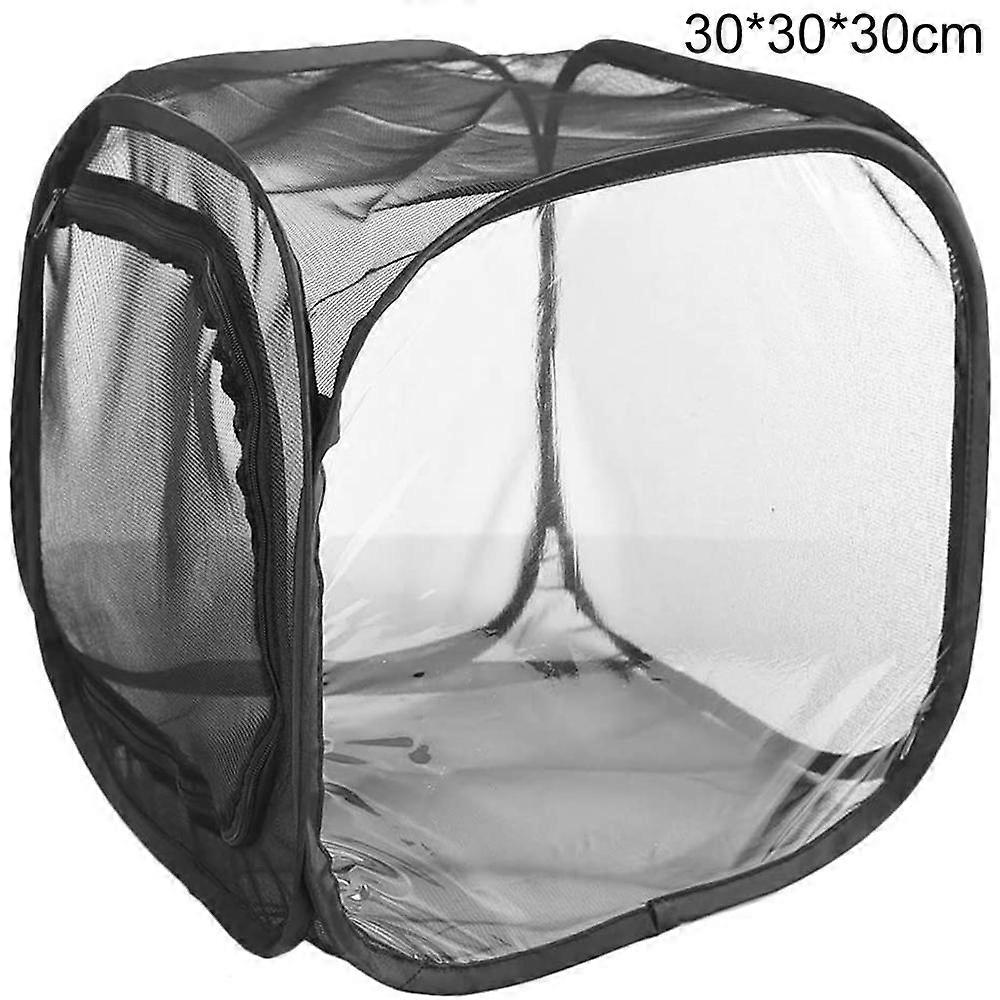 All black insect-proof net box foldable greenhouse light transmission