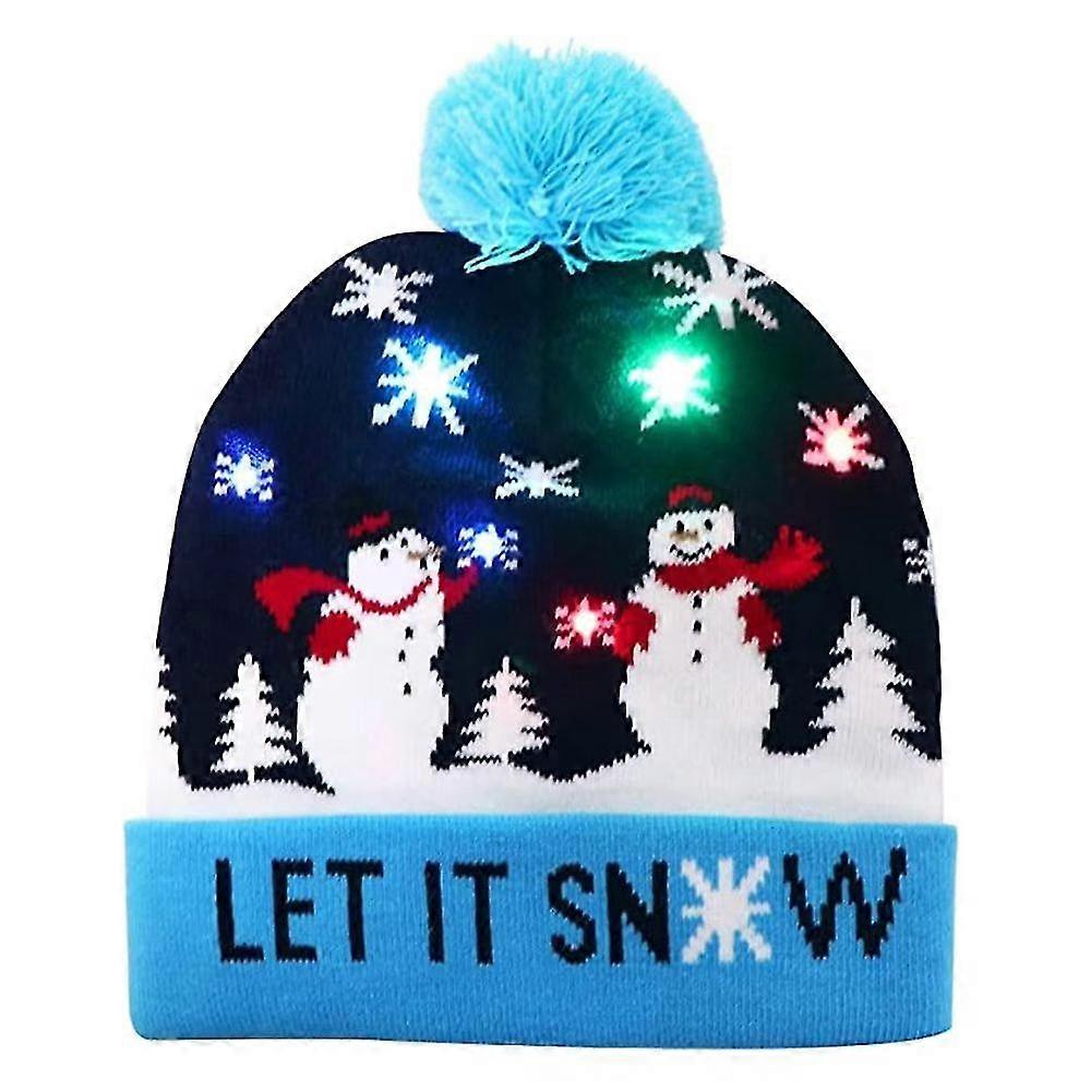 Light Up Hat Ugly Beanie Hat With 6 Colorful Led Lights For Adults Xmas New Year Party Supplies Baobao Christmas