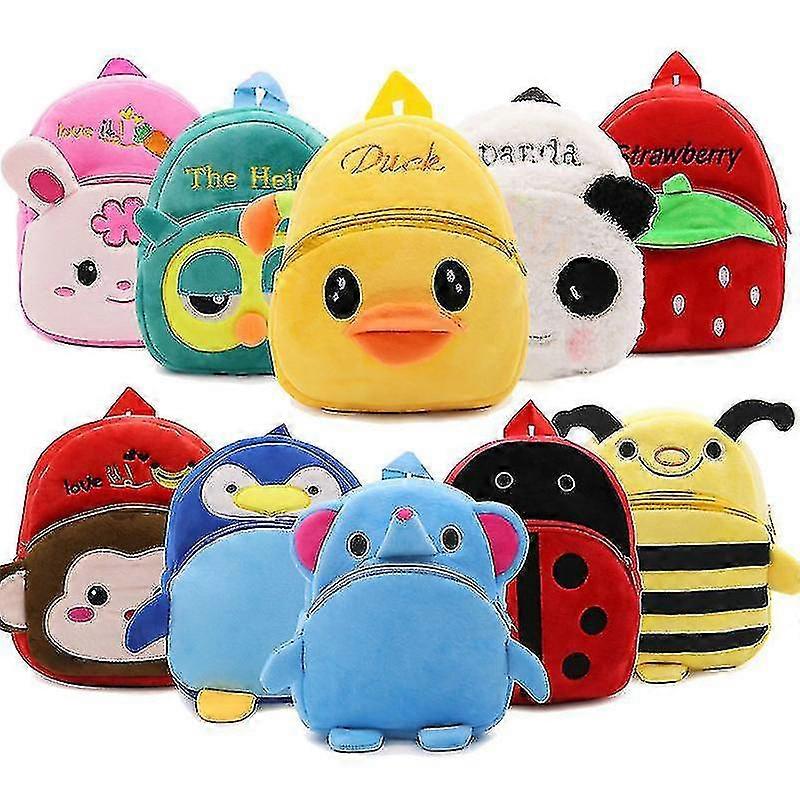 3d Cartoon Children Schoolbag Animals Backpack Kindergarten School Bags For Boys Girls Cute Plush Toy