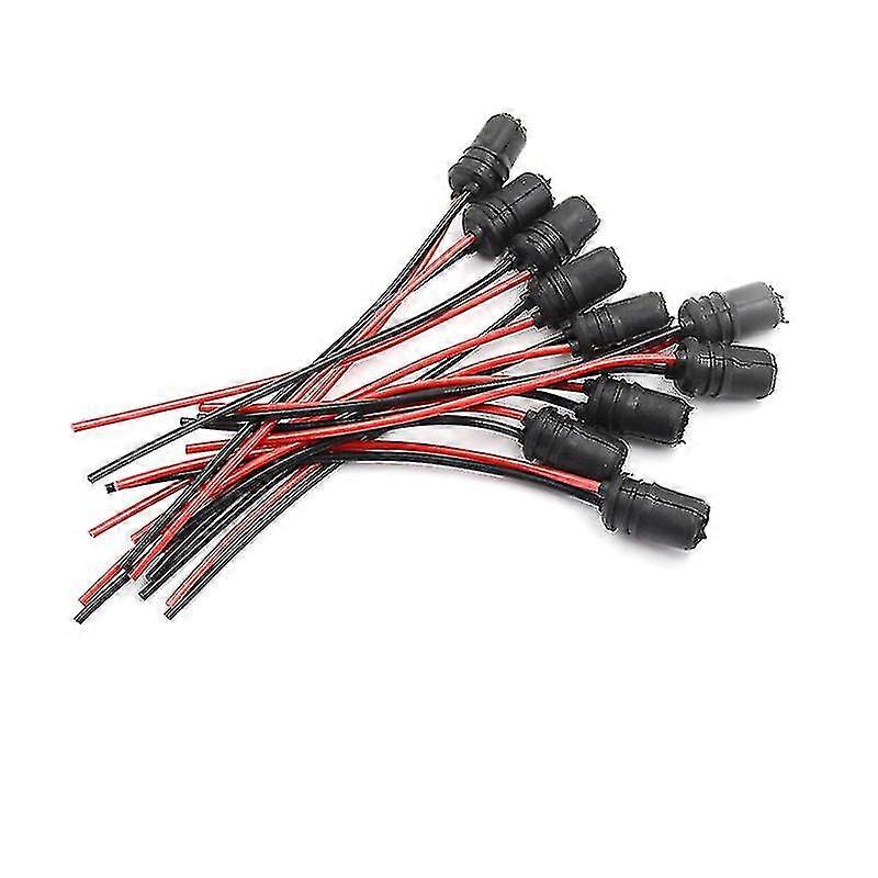 10pcs T10 Light Bulb Extension Socket Holder Soft Rubber Push-in Wedge Base