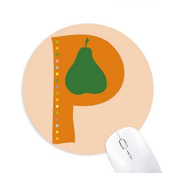 P Alphabet Pear Fruit Cute Pattern Mouse Pad
