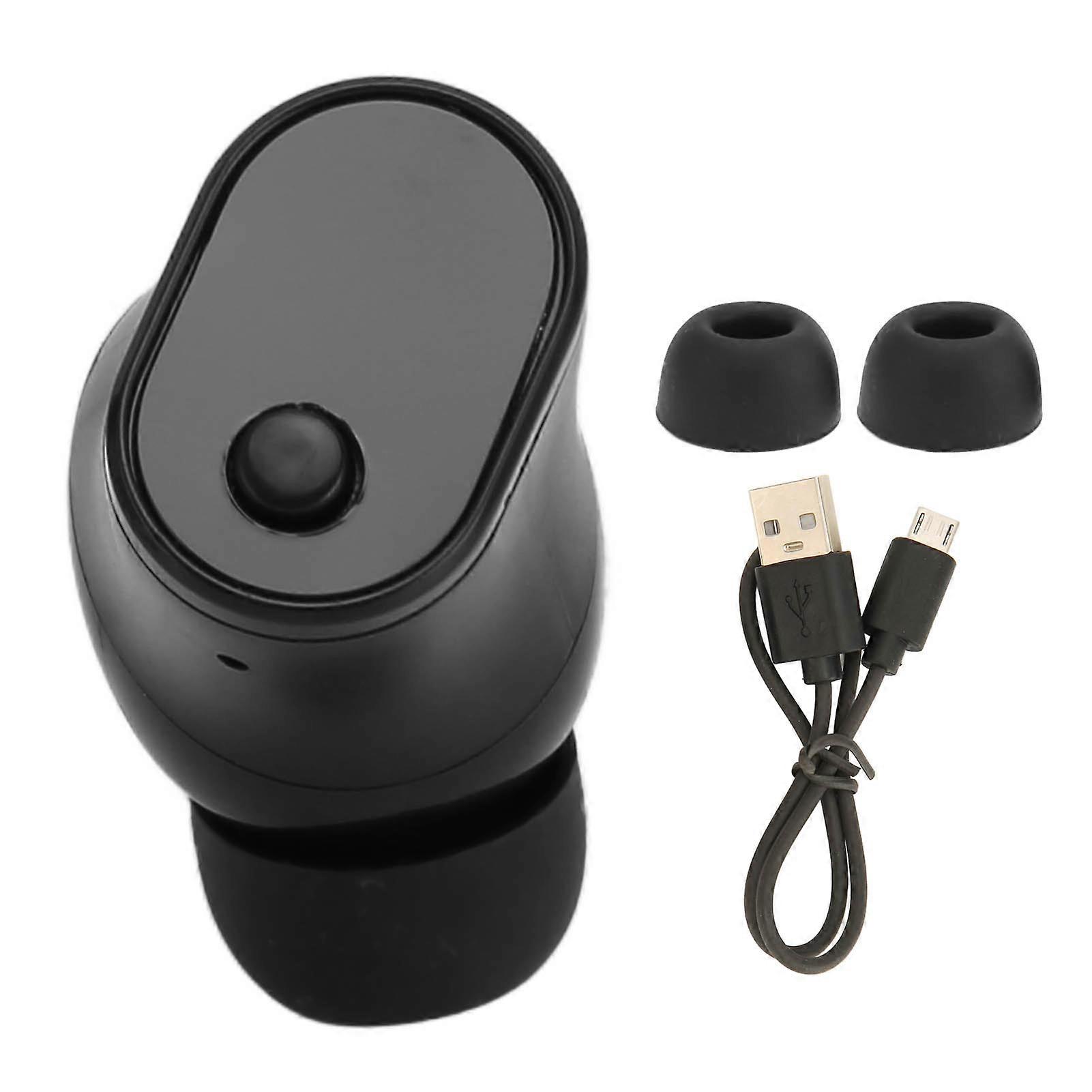 Single Bluetooth Mini Earbuds Bluetooth 5.2 Noise Reduction Ergonomic Digital Display Single Ear Wireless Headphone