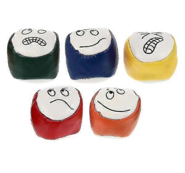 Juggling Balls ,Round Sandbag 5pcs Emoticon Juggling Balls Cartoon Beanbag Toys Children Throwing Plaything Hacky Ball Sacks