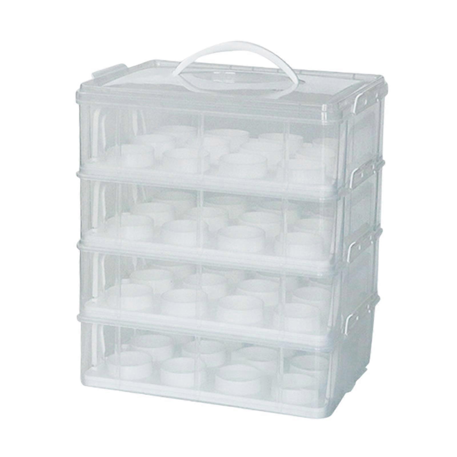 4 طبقات كب كيك الناقل حامل كب كيك محمول لكعك الجبن الكعك الأبيض